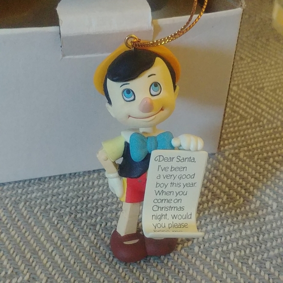 Grolier Pinocchio and Jiminy Cricket Christmas Ornaments - Picture 2 of 4